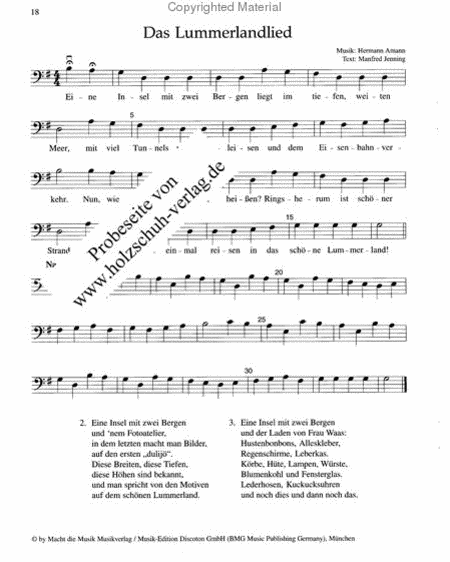 Kinderlieder fur Violoncello (1. Lage) und Klavier