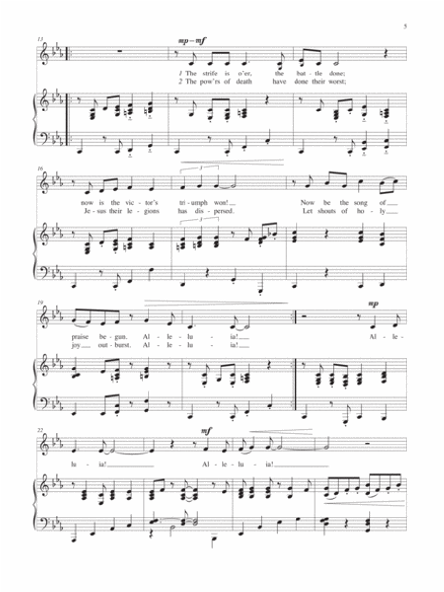 Children of the Heavenly Father: Three Swedish Folk Hymns for Medium Solo Voice Medium Voice scores gallery preview page 3
