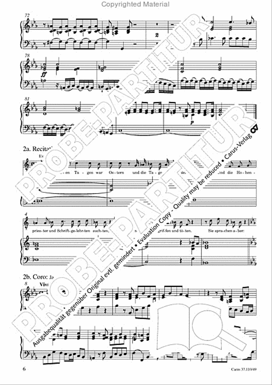 Markuspassion. Werkausgabe Reihe 1, Bd. 7 (Homilius) Organ scores gallery preview page 7