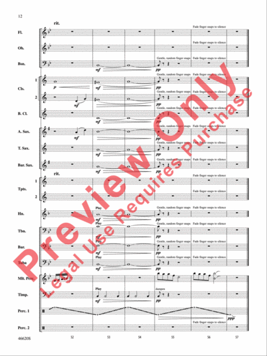 Autumn Rains Autumn Rains Concert Band scores gallery preview page 13