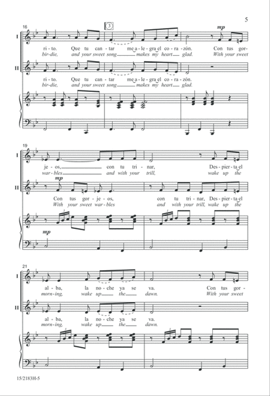 Chíu, Chíu, Chíu Chíu, Chíu, Chíu 2-Part scores gallery preview page 5
