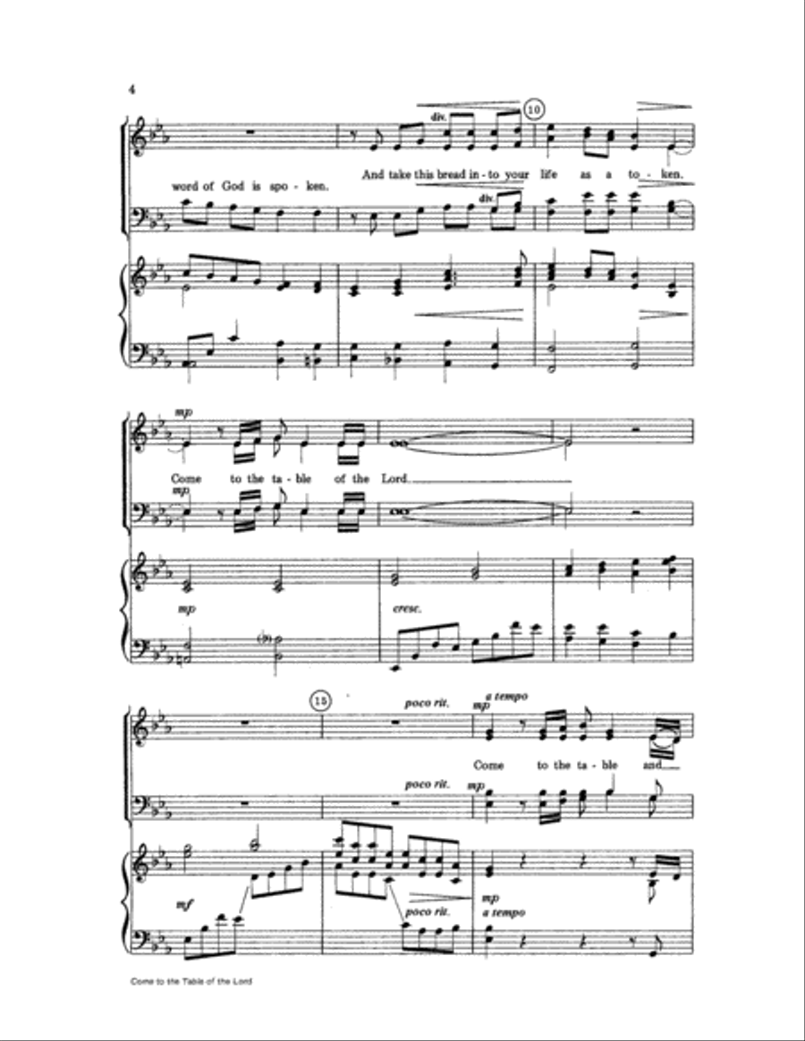 Come to the Table of the Lord Choir scores gallery preview page 4