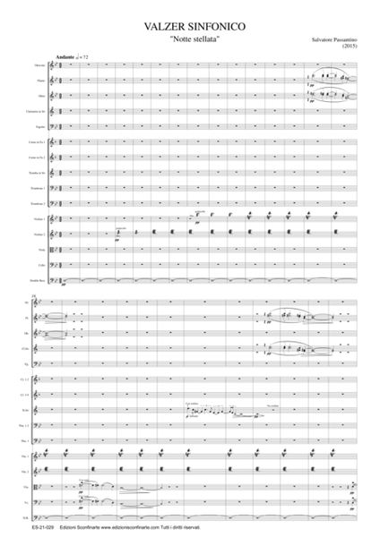 Salvatore Passantino: VALZER SINFONICO, NOTTE STELLATA (ES-21-029) - Score Only