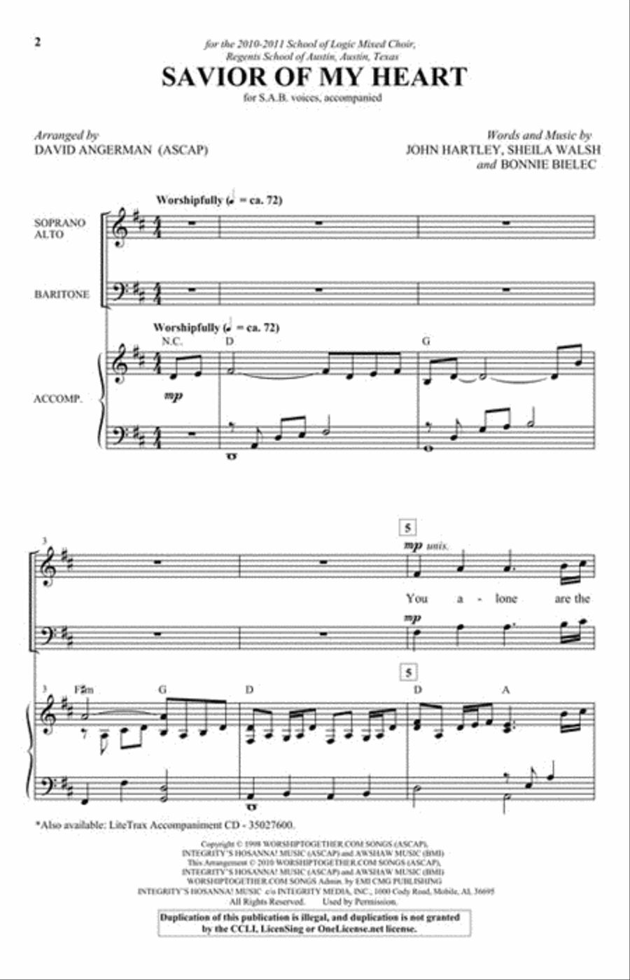 Savior of My Heart 3-Part scores gallery preview page 2