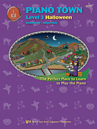Book cover for Piano Town Halloween, Level Three