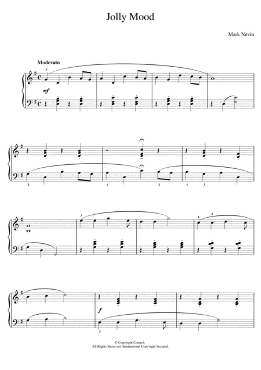 Jolly Mood Easy Piano scores gallery preview page 1