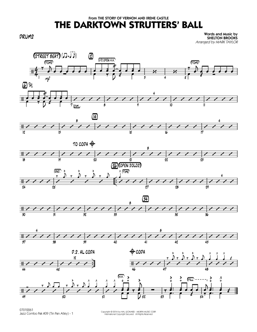 Jazz Combo Pak #39 (Tin Pan Alley) - Drums Jazz Ensemble scores gallery preview page 1