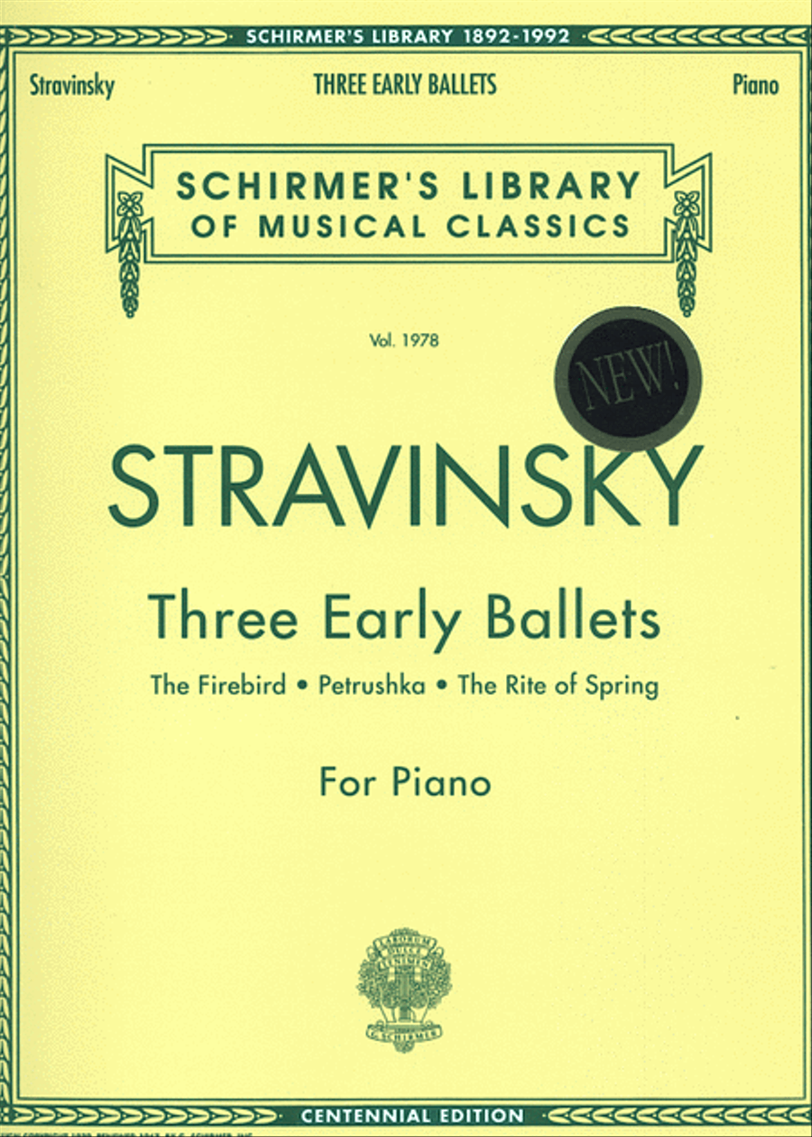 Three Early Ballets - The Firebird, Petrushka, The Rite Of Spring Piano Solo scores gallery preview page 1