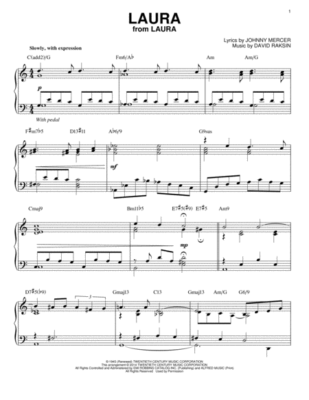 Laura [Jazz version] (arr. Brent Edstrom)