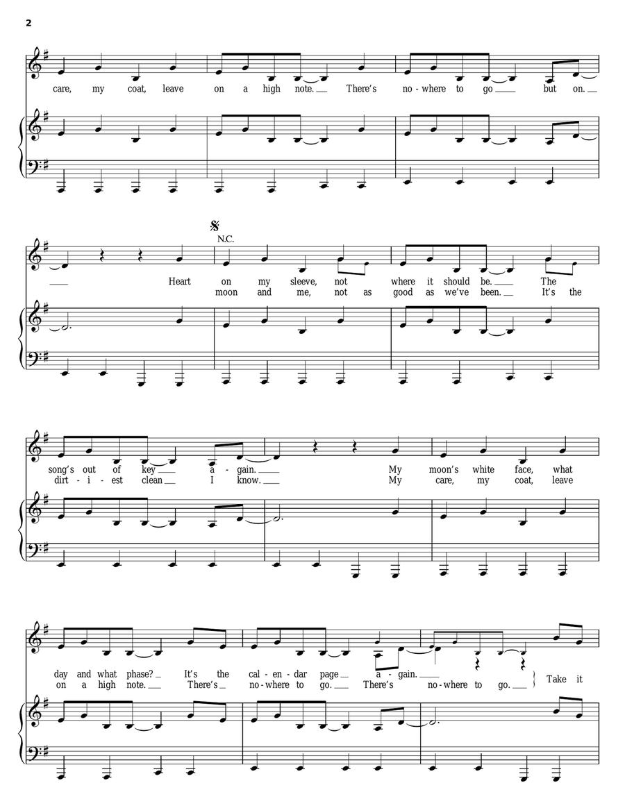 My Moon My Man My Moon My Man Piano, Vocal, Guitar scores gallery preview page 2