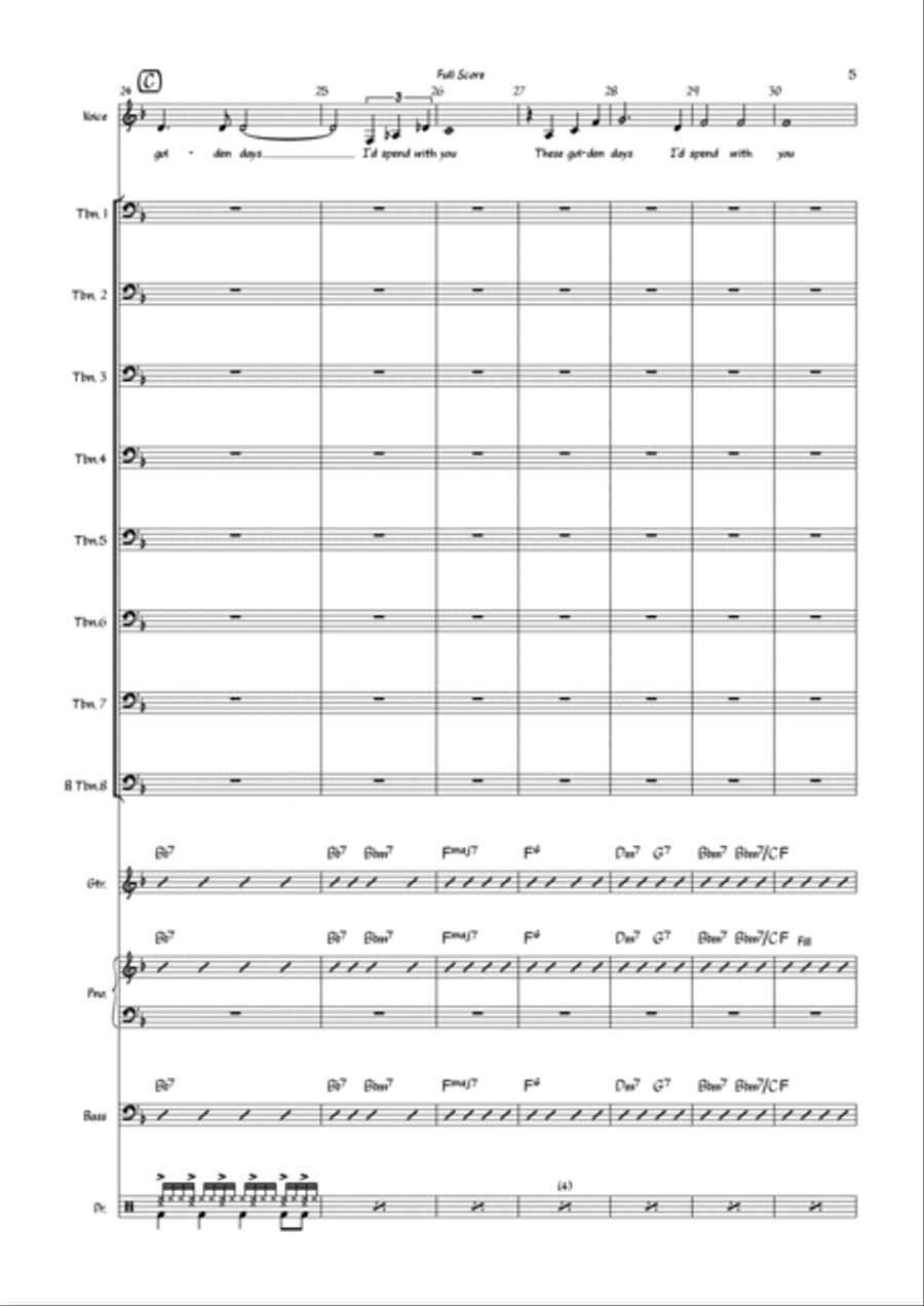 September Song Trombone scores gallery preview page 5