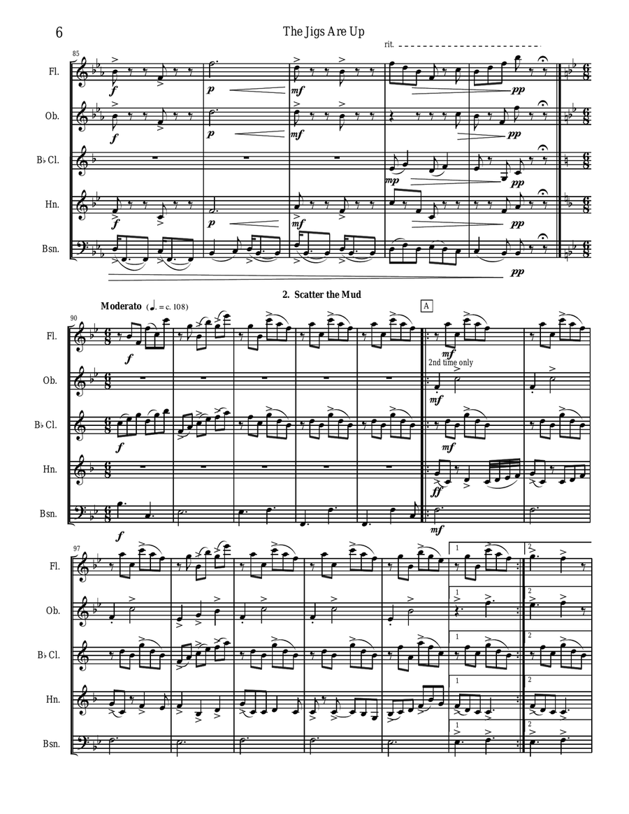 The Jigs are Up - Celtic Music for Woodwind Quintet Woodwind Quintet scores gallery preview page 6