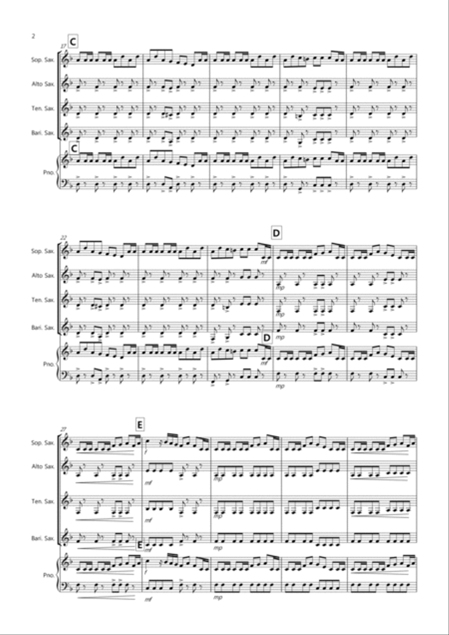 William Tell Overture for Saxophone Quartet Saxophone Quartet scores gallery preview page 2