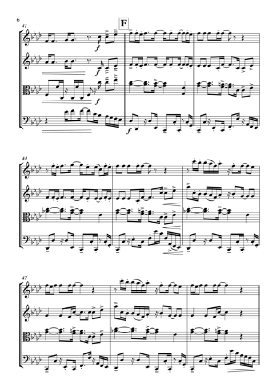Happy String Quartet scores gallery preview page 6