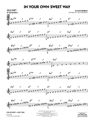 In Your Own Sweet Way (arr. John Wasson) - Bb Solo Sheet