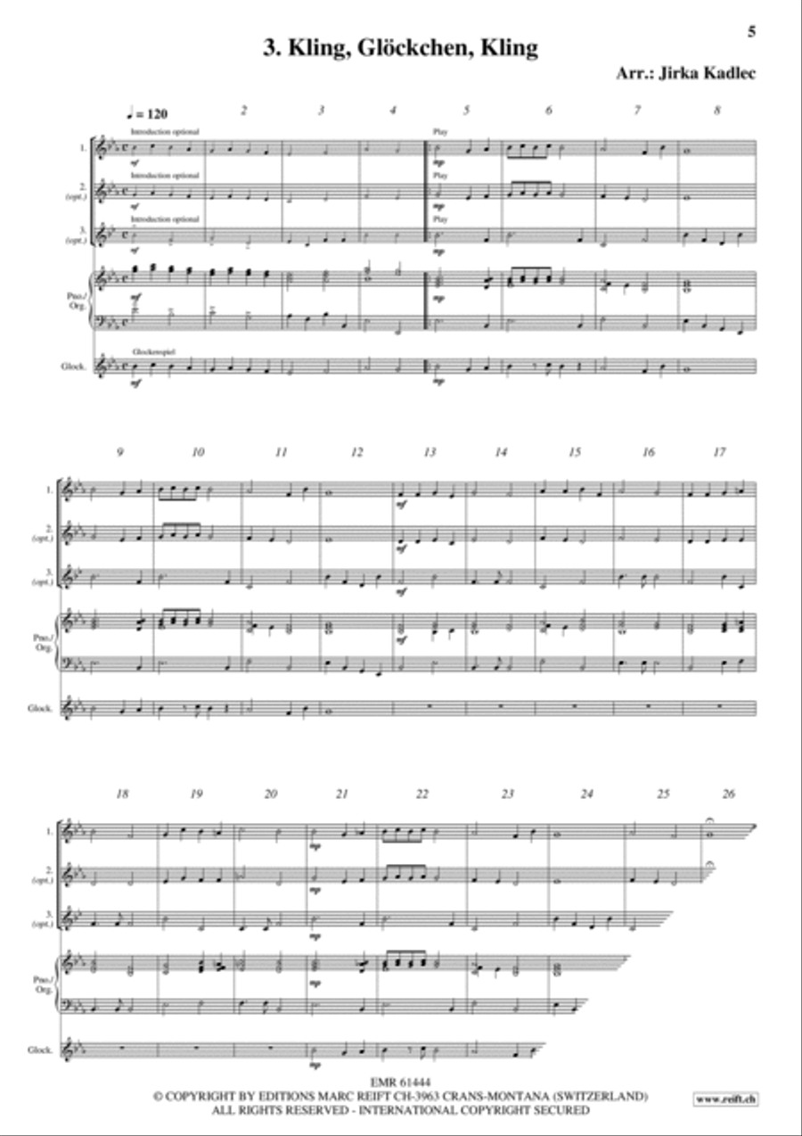 12 Easy Christmas Songs Brass Duet scores gallery preview page 5