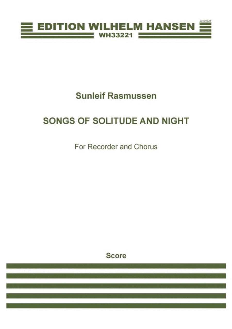 Songs of Solitude and Night (Score)