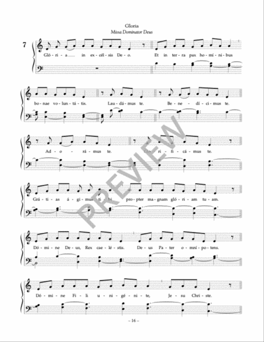 Latin Gregorian Chant Mass Accompaniment Mass scores gallery preview page 2
