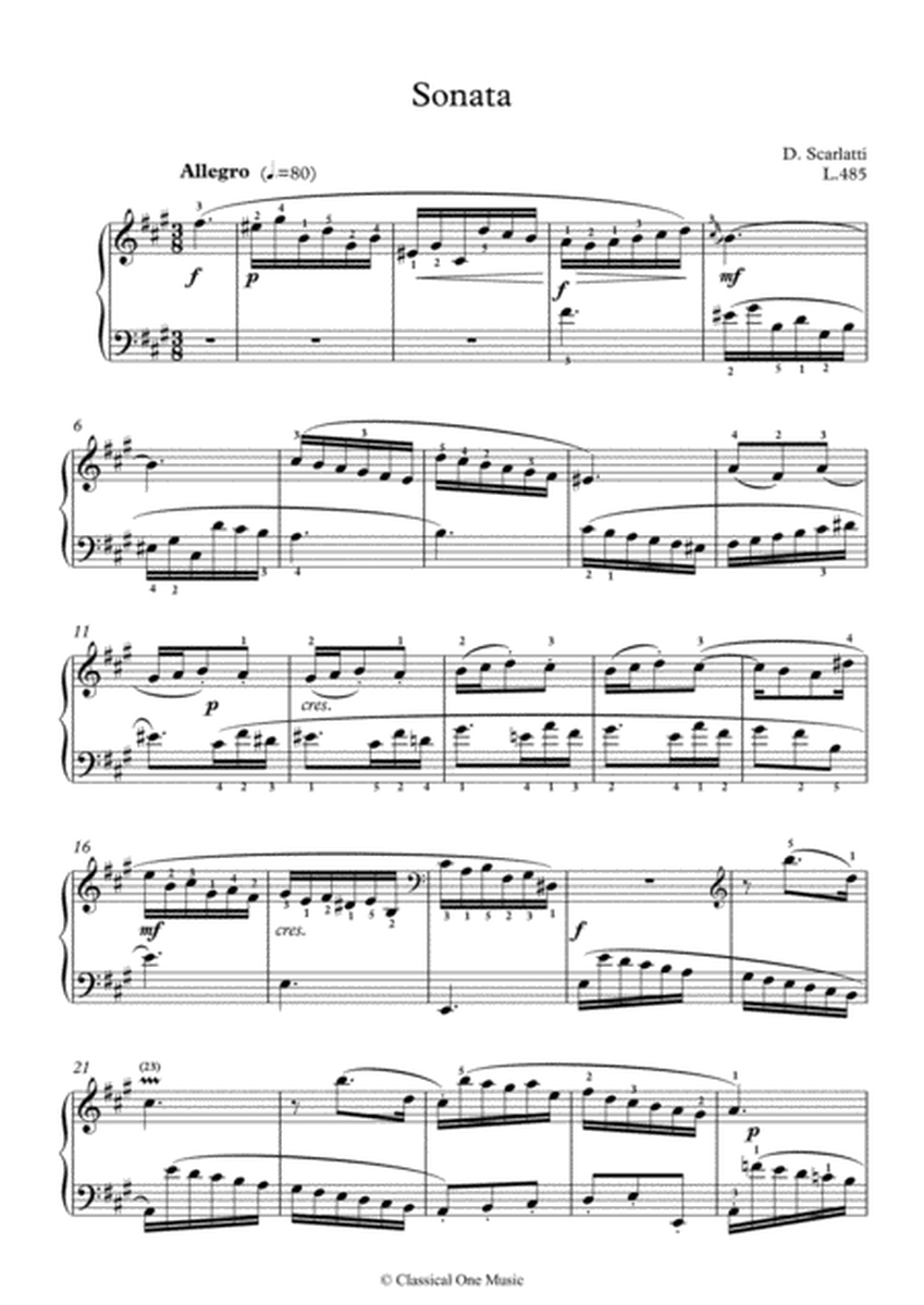 Scarlatti-Sonata in F sharp-minor L.485 K.448(piano) image number null