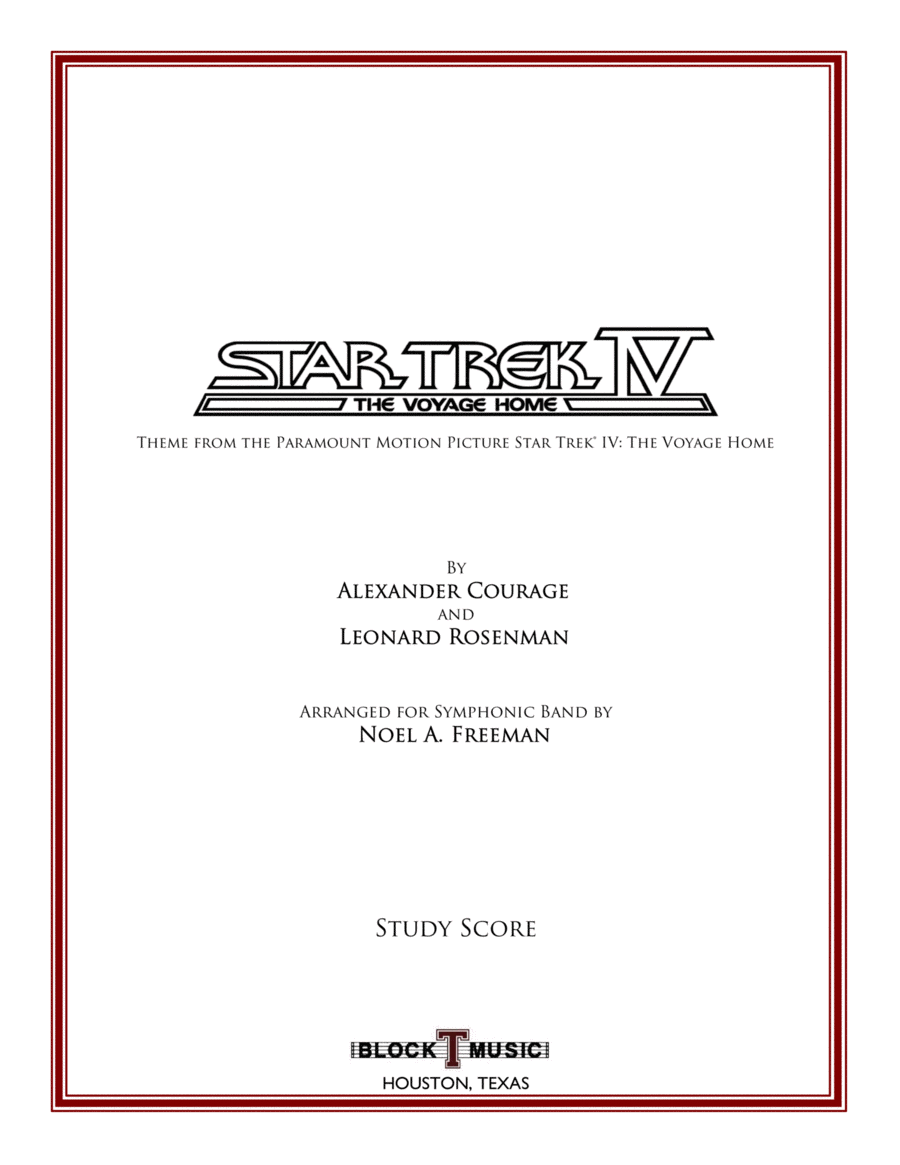 Star Trek(r) Iv - The Voyage Home - Score Only image number null