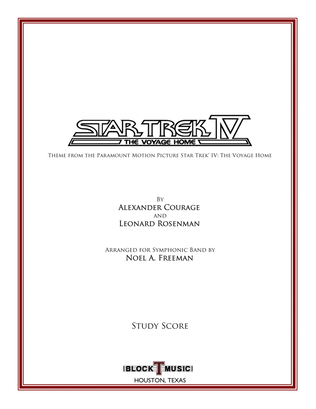 Book cover for Star Trek(r) Iv - The Voyage Home - Score Only