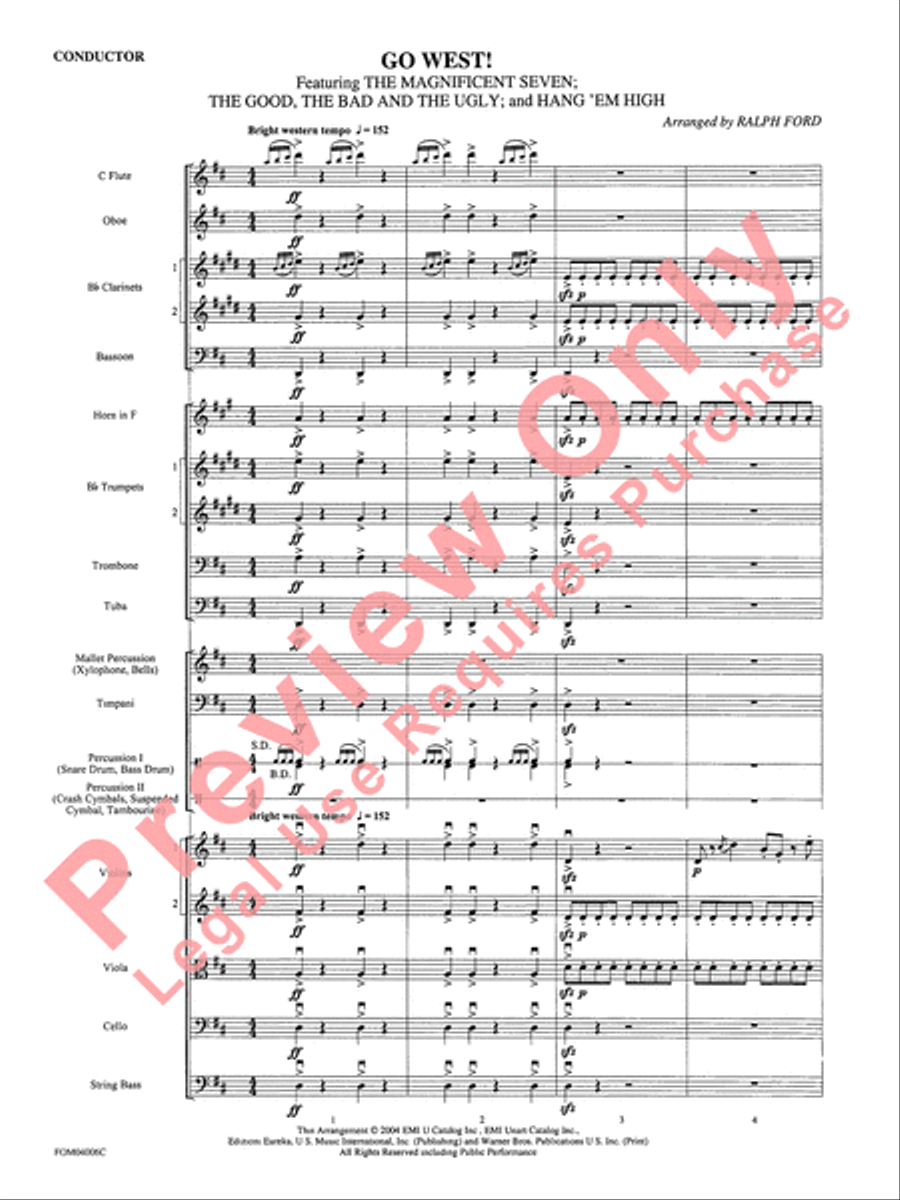 Go West! (Medley) Full Orchestra scores gallery preview page 4