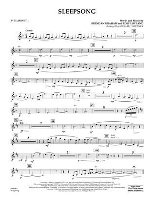Sleepsong (arr. Michael Sweeney) - Bb Clarinet 1