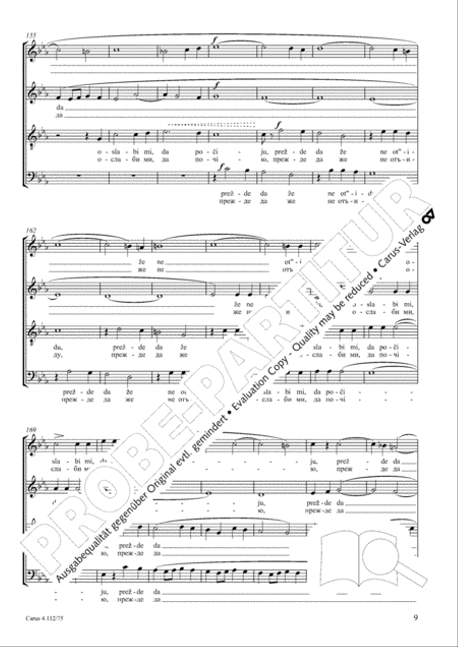 O Lord, make me to know mine end (Skazy mi, Hospodi, koncinu moju) 4-Part scores gallery preview page 10