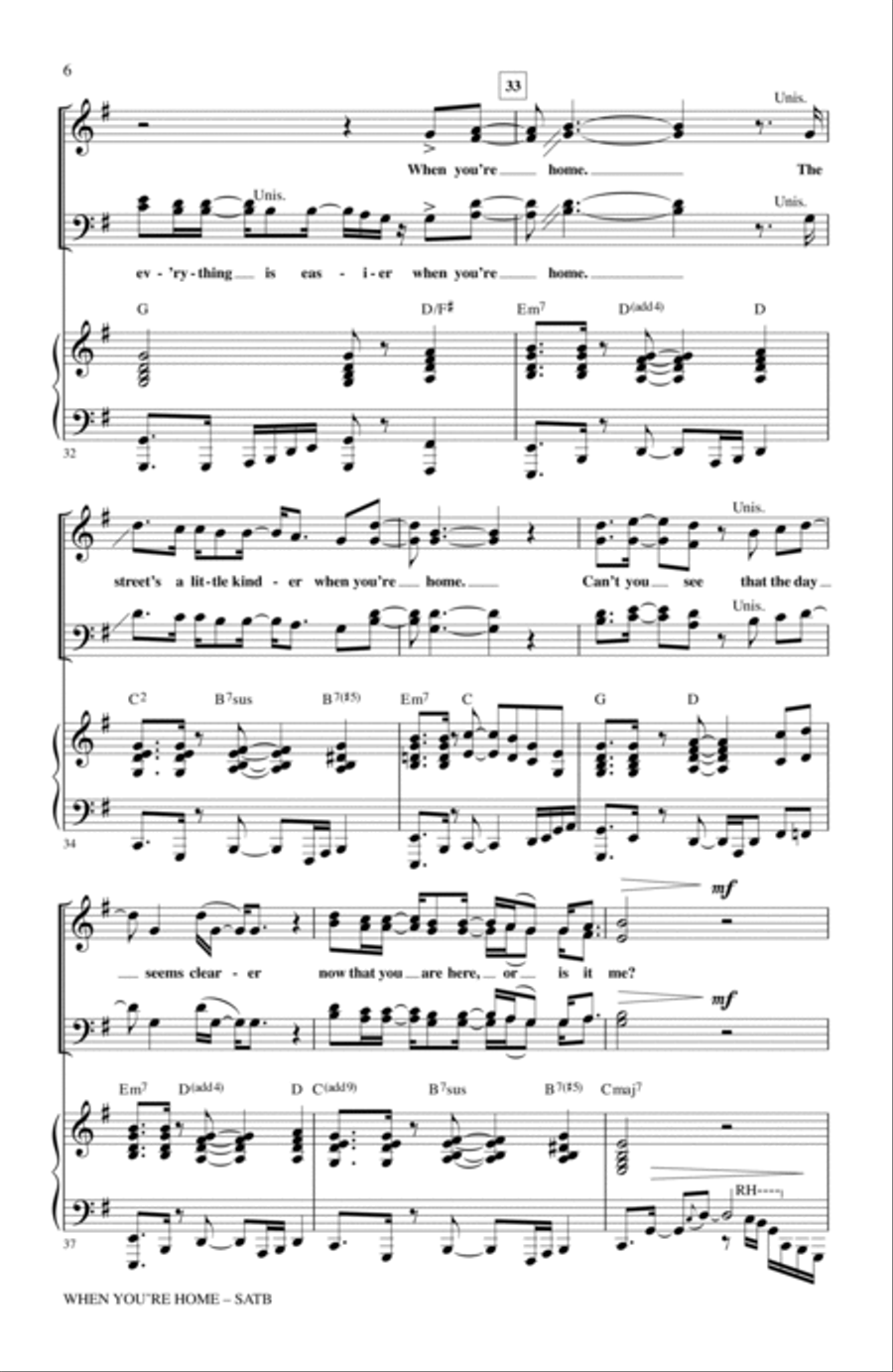 When You're Home (from In The Heights) (arr. Mark Brymer) 4-Part scores gallery preview page 5