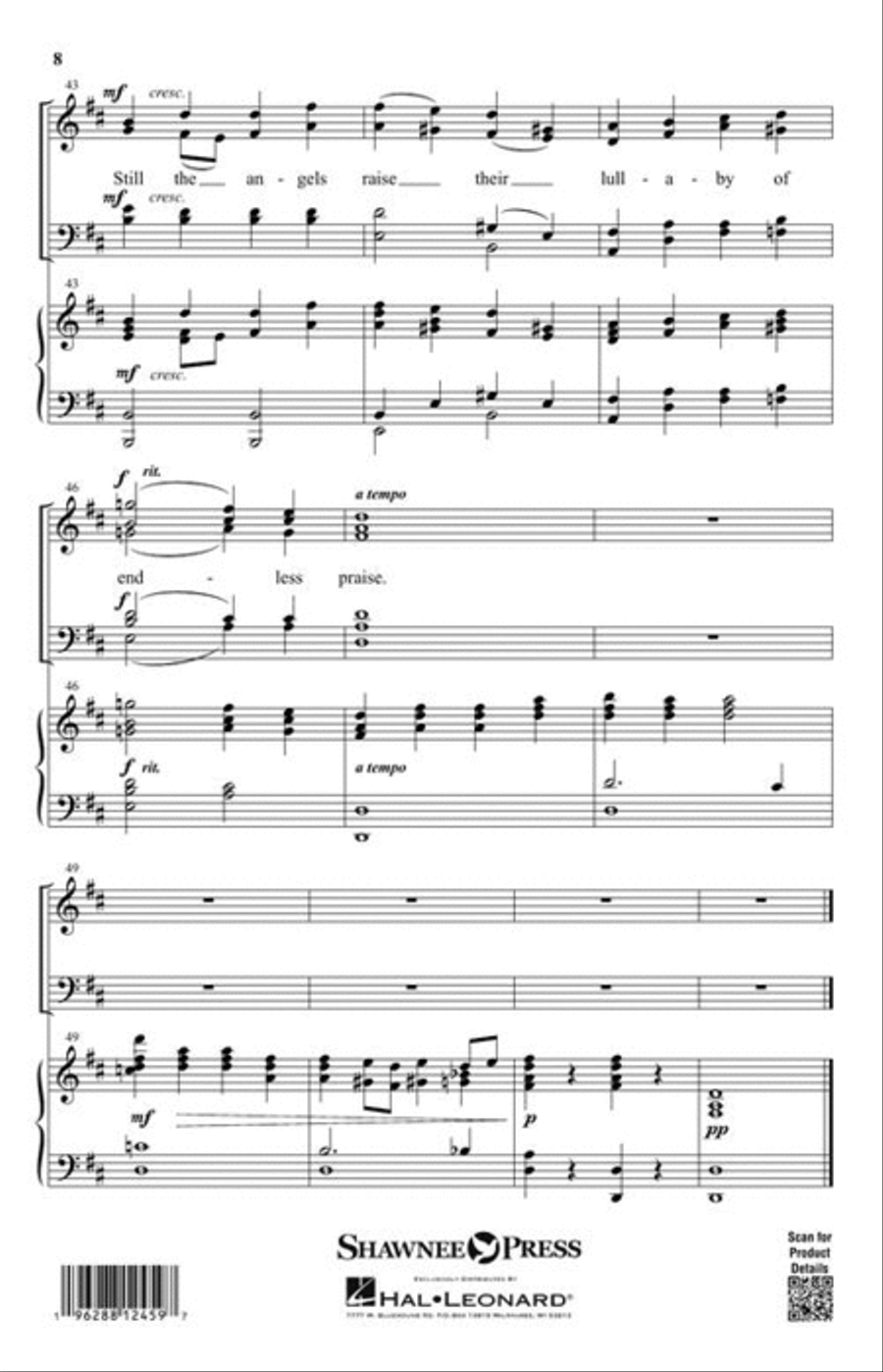 Lullaby of the Angels 4-Part scores gallery preview page 6