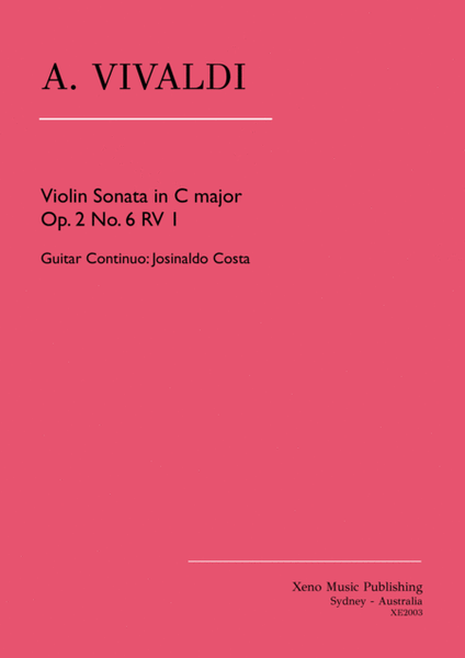 Violin Sonata in C Major Op. 2 n. 6 RV1 (Guitar accompaniment)