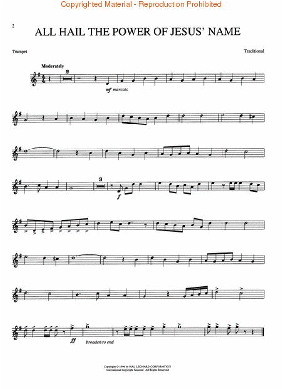 Hymns For The Master - Trumpet Trumpet scores gallery preview page 2