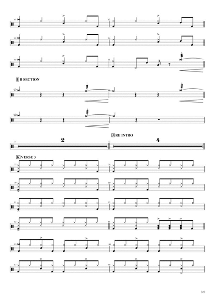 Walking In Memphis Walking In Memphis Drum Set scores gallery preview page 3
