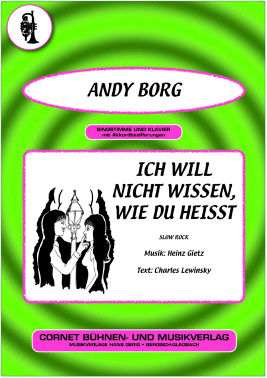 Ich will nicht wissen, wie du heisst Piano, Vocal, Guitar scores gallery preview page 1