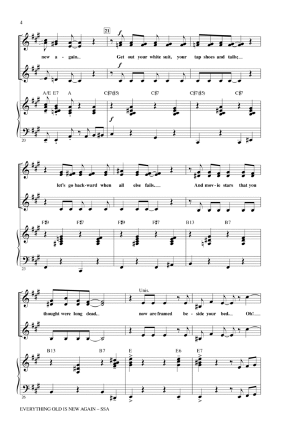 Everything Old Is New Again (from The Boy From Oz) (arr. Alan Billingsley) SSA scores gallery preview page 3