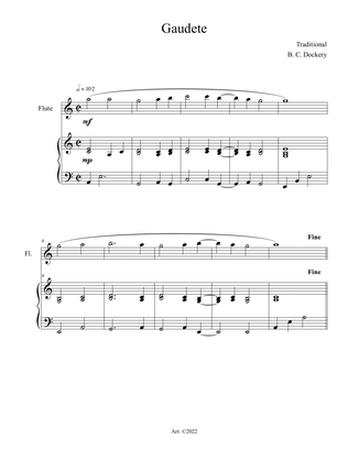 Book cover for Gaudete (Flute Solo with Piano Accompaniment)