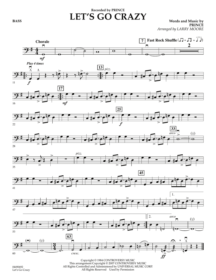 Let's Go Crazy - Bass Orchestra scores gallery preview page 1
