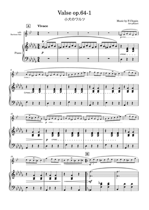 "Valse op.64-1" (Desdur) baritone sax & piano