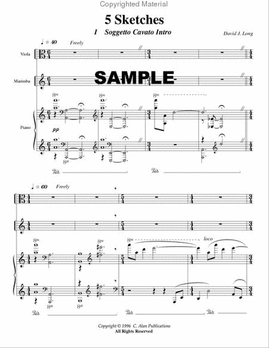 5 Sketches Viola scores gallery preview page 2