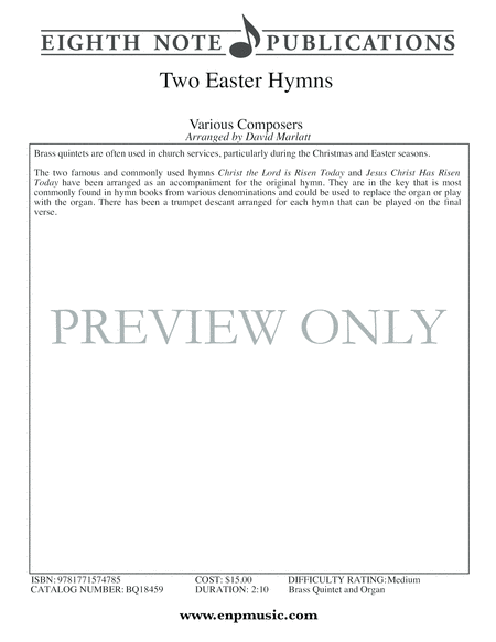 Two Easter Hymns image number null