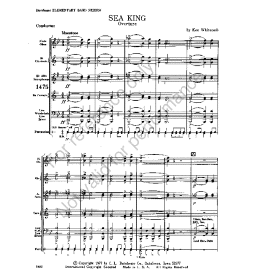 Sea King Concert Band scores gallery preview page 2