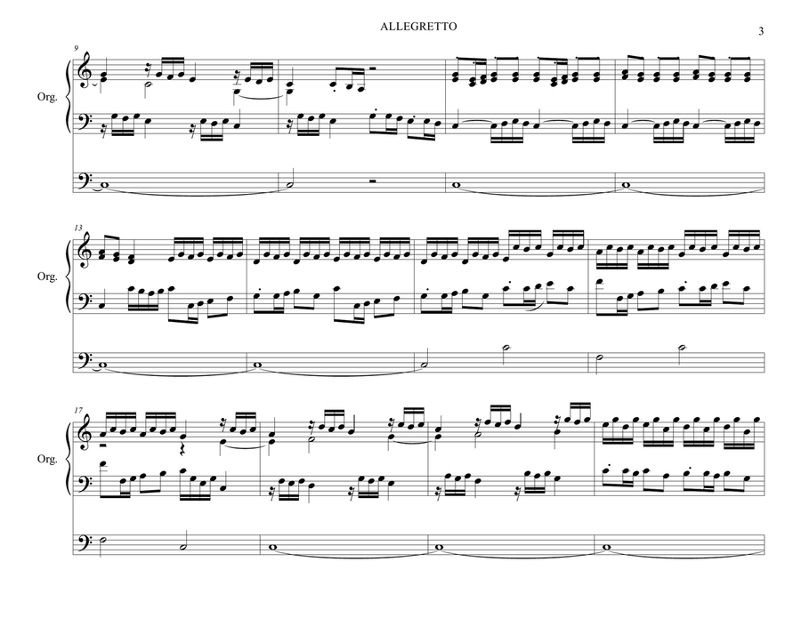 ALLEGRETTO - D. Zipoli - For Organ 3 staff Organ Solo scores gallery preview page 3