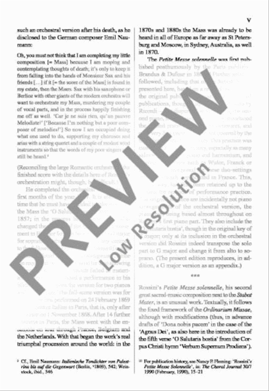 Petite Messe Solennelle Choir scores gallery preview page 6