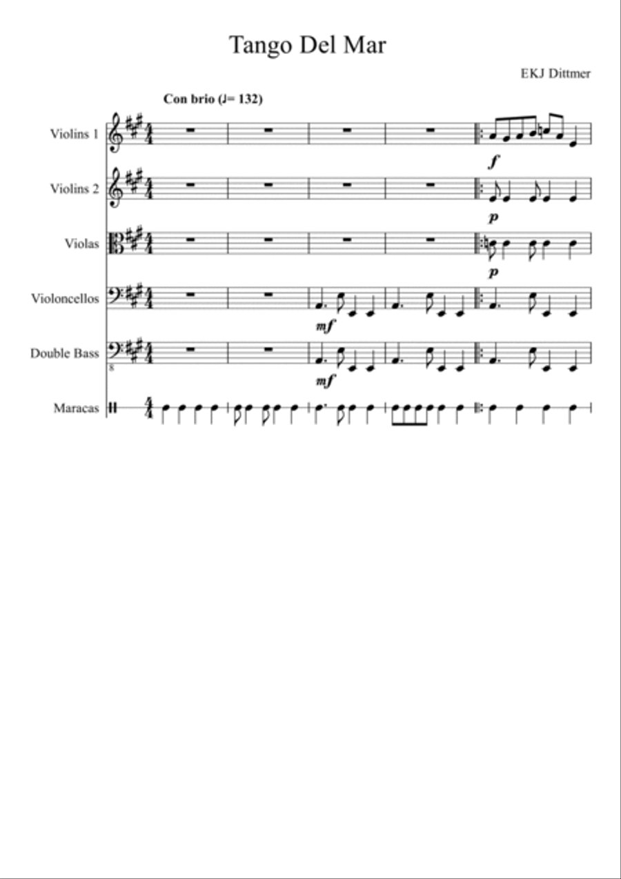 Tango Del Mar String Orchestra scores gallery preview page 2