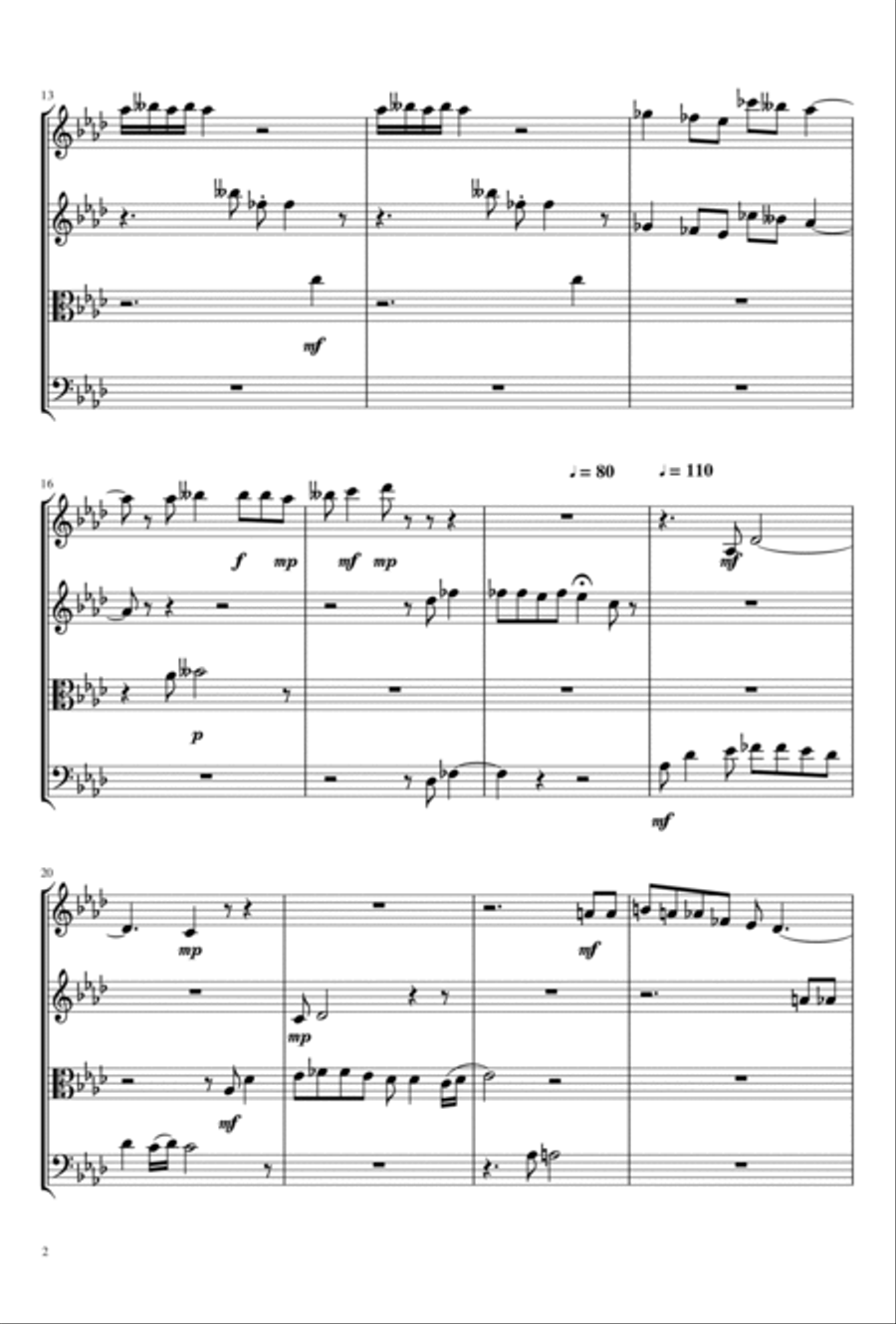 Autumn Muse Autumn Muse String Quartet scores gallery preview page 2
