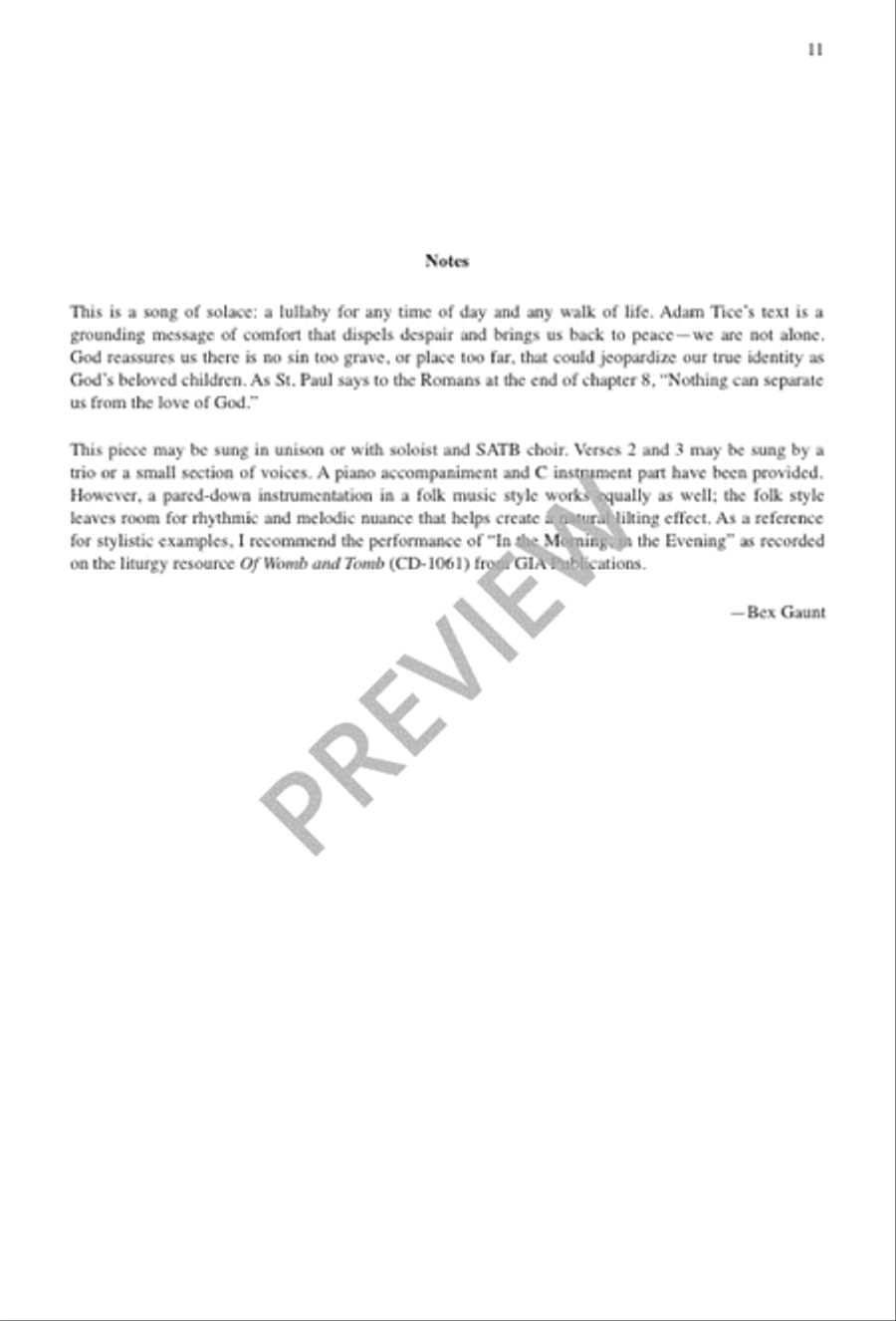 In the Morning, in the Evening 4-Part scores gallery preview page 12