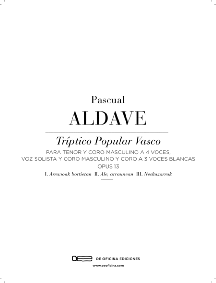 TRÍPTICO POPULAR VASCO TRÍPTICO POPULAR VASCO 4-Part scores gallery preview page 2