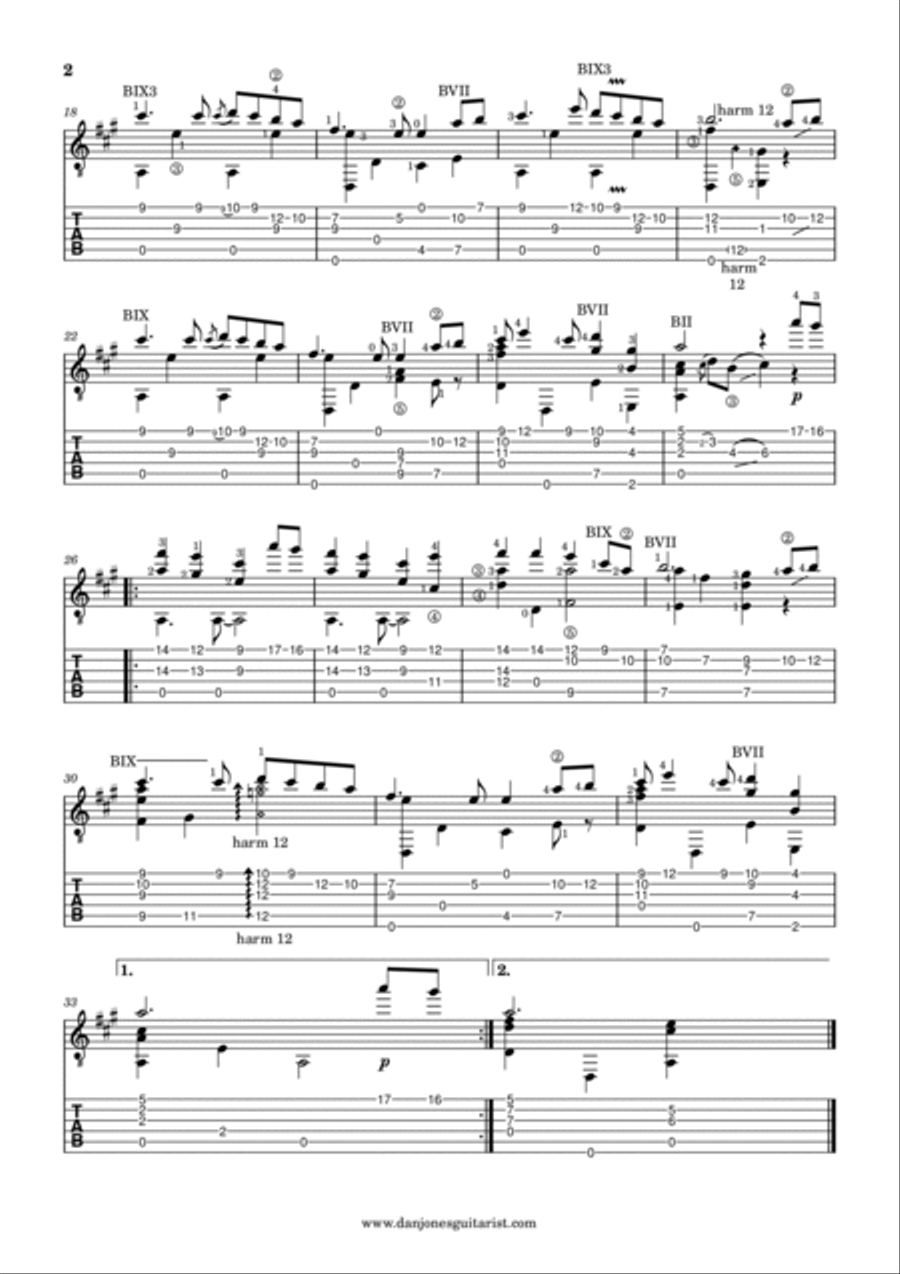 Fare Thee Well My Own True Love Acoustic Guitar scores gallery preview page 3