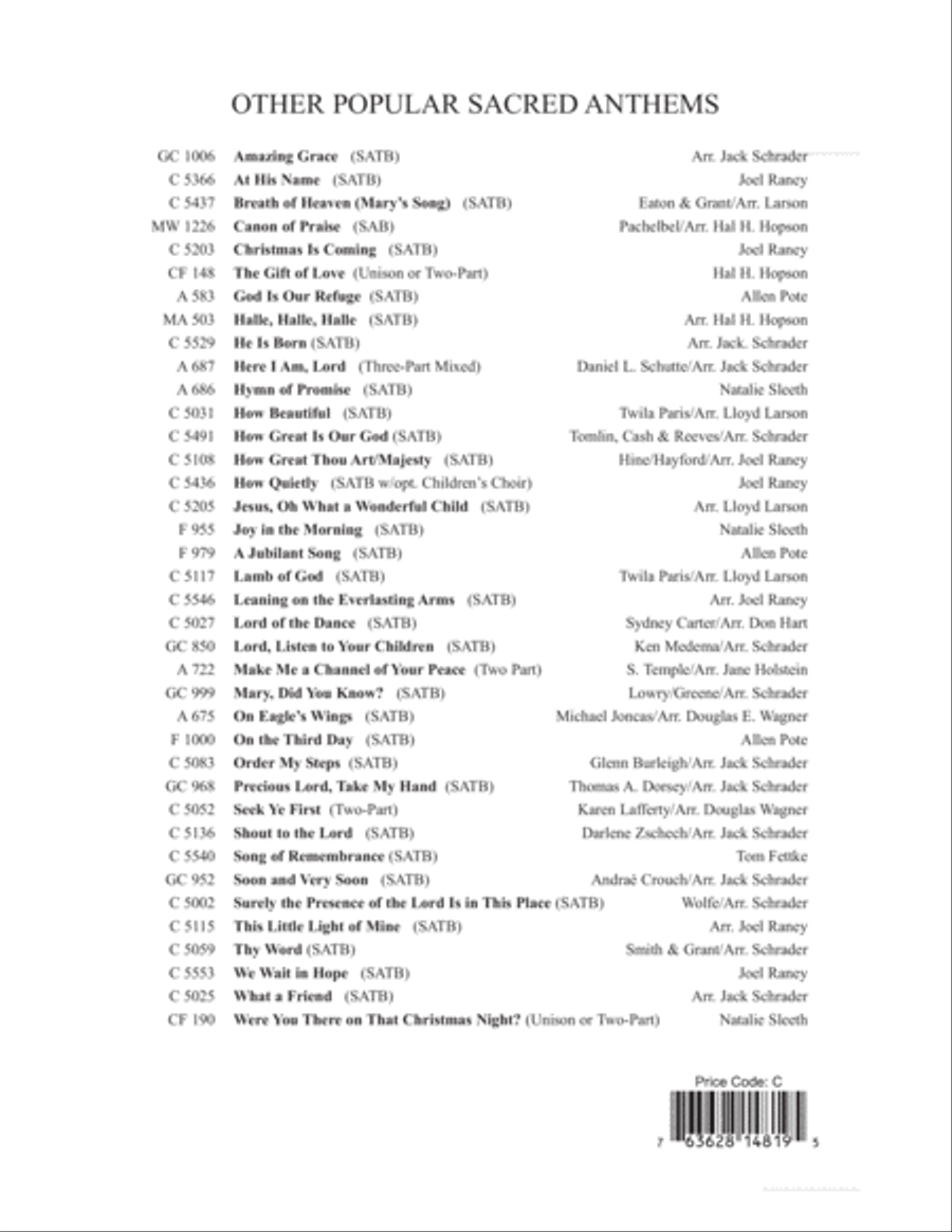 There's a Quiet Understanding Choir scores gallery preview page 8