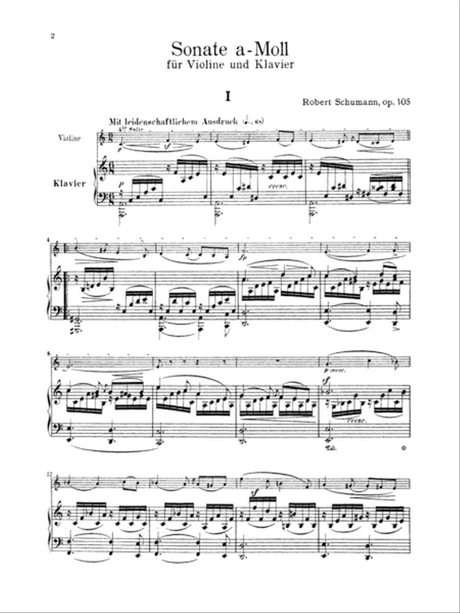 Sonata in A Minor, Op. 105 Small Ensemble scores gallery preview page 3